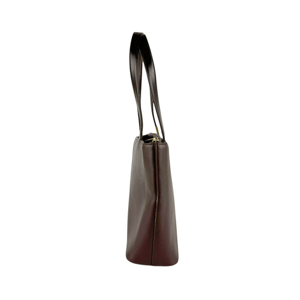 Burberry shoulder bag Dark Brown Black gold leather - Picture 2 of 4